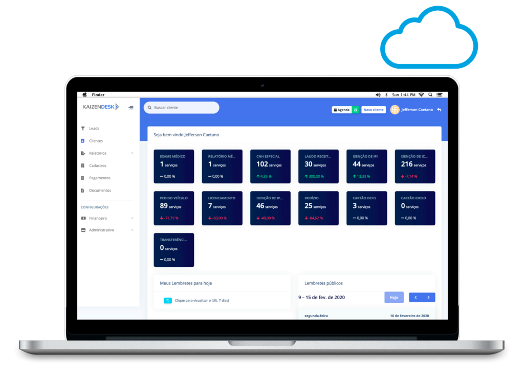 Sistema KAIZENDESK CRM na nuvem